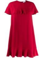 Red Valentino Ruffle Trimmed Dress