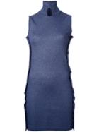 Christopher Esber - Button Down Sleeveless Dress - Women - Polyester/viscose - 6, Women's, Blue, Polyester/viscose