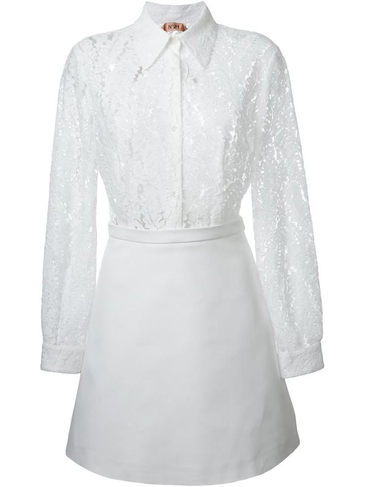 No21 Lace Contrast Dress