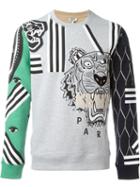 Kenzo Multi Icon Sweatshirt, Men's, Size: Xxl, Grey, Cotton