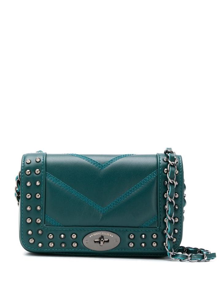 Marc Ellis Sauvage Studded Shoulder Bag - Blue