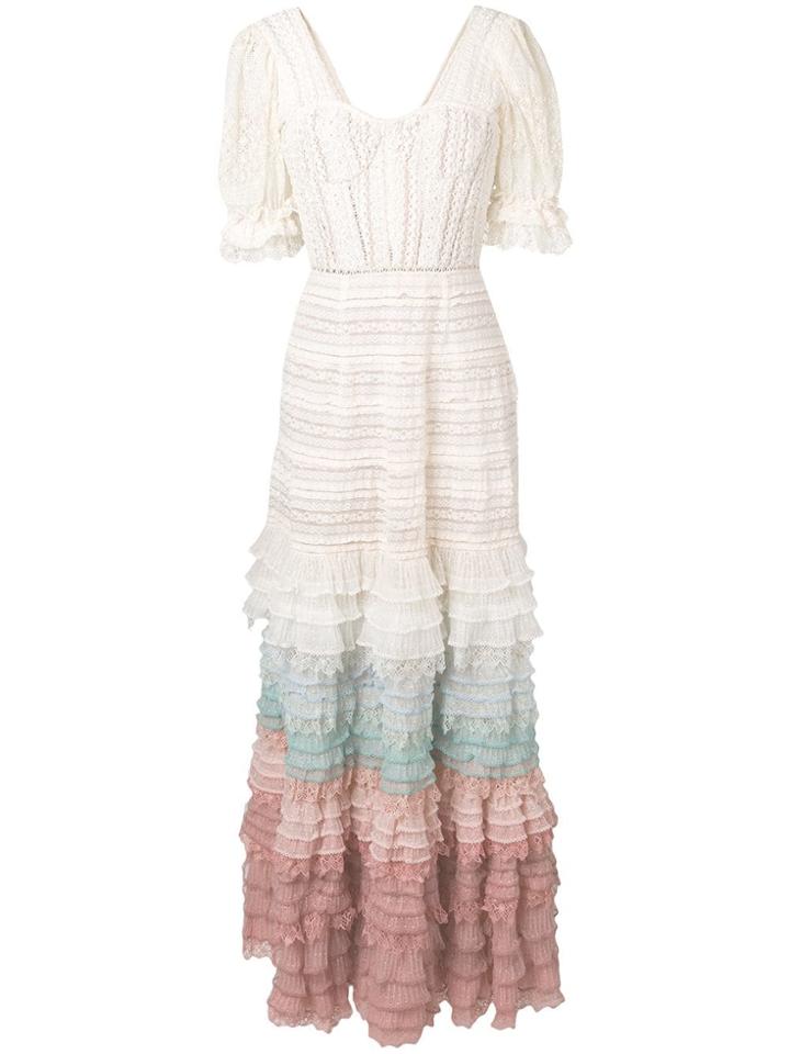 Jonathan Simkhai Layered Frill Knitted Dress - White
