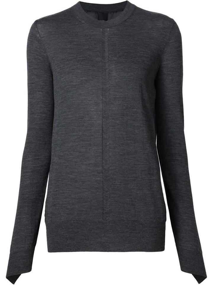 Vera Wang Contrast Panel Jumper, Women's, Size: Medium, Grey, Silk/wool
