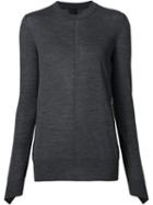 Vera Wang Contrast Panel Jumper, Women's, Size: Medium, Grey, Silk/wool