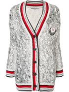 Ermanno Scervino Striped Trim Cardigan - Silver