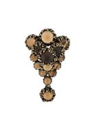 Christian Dior Pre-owned Crystal Drop Brooch - Gold