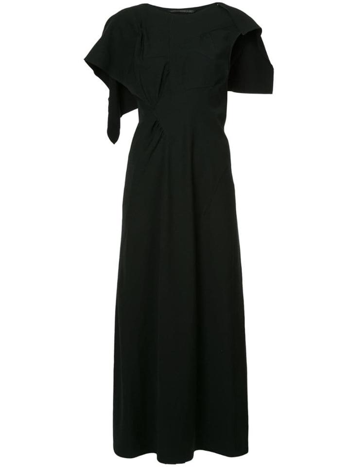Yohji Yamamoto Pre-owned Over The Shoulder Flap Dress - Black
