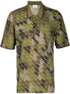 Burberry Monogram Print Polo Shirt - Green