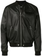 Diesel L-pins-a Leather Jacket - Black
