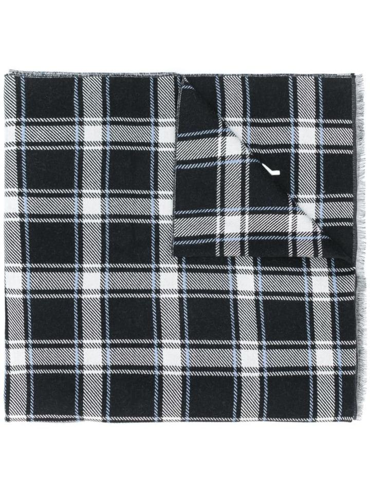 Givenchy Checked Logo Scarf - Black