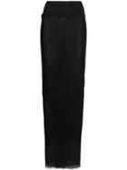 Rick Owens Maxi Bias Cut Skirt - Black