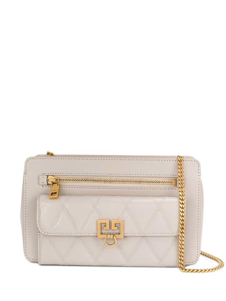 Givenchy Gg Quilted Shoulder Bag - Neutrals
