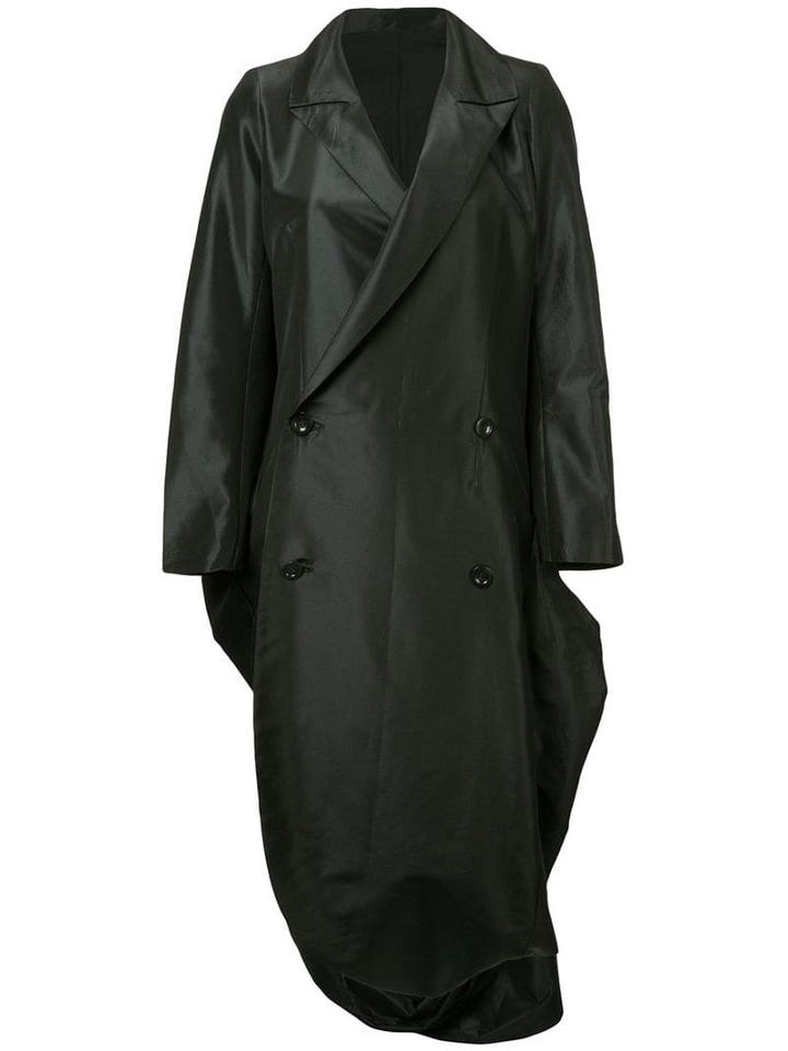 Yohji Yamamoto Pre-owned Bell Bottom Double Breasted Coat - Black