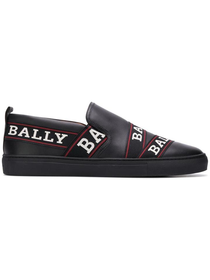 Bally Logo Stripe Sneakers - Black