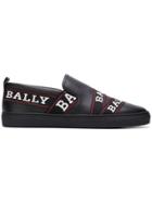 Bally Logo Stripe Sneakers - Black