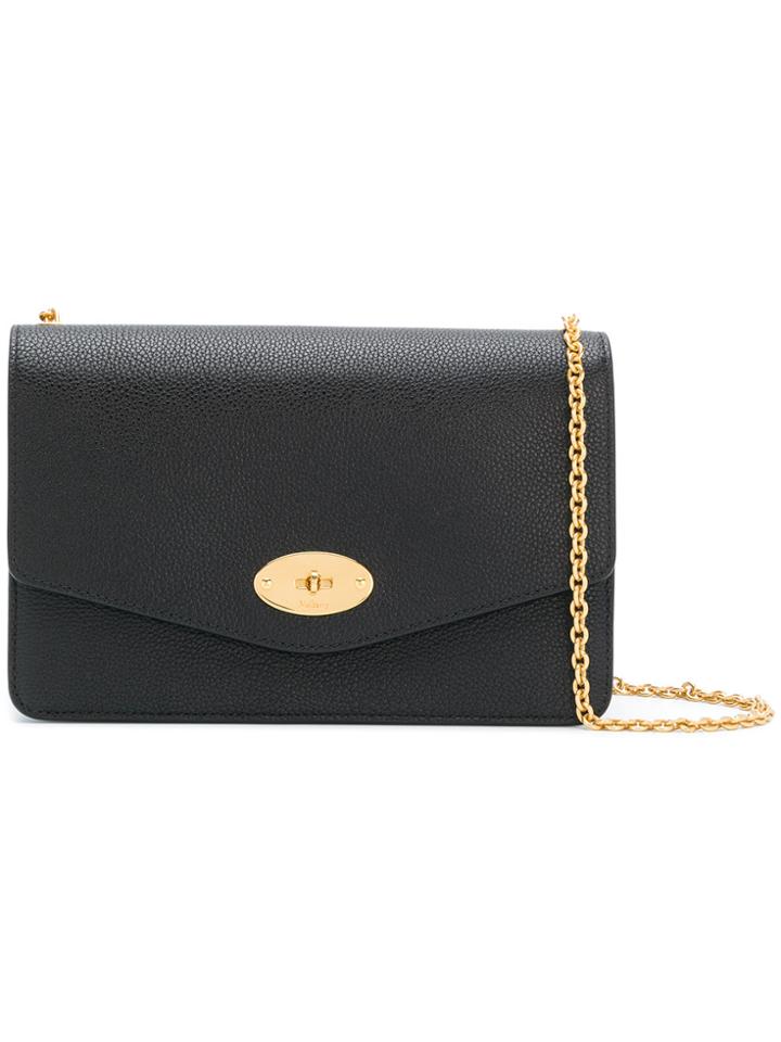 Mulberry Flip Lock Shoulder Bag - Black
