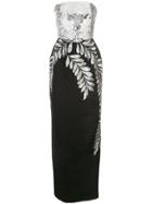 Oscar De La Renta Sequinned Gown - Black