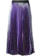 Christopher Kane Lame Pleated Skirt - Purple