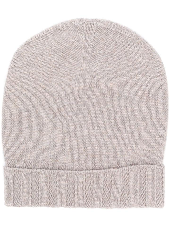 La Fileria For D'aniello Folded Beanie - Neutrals