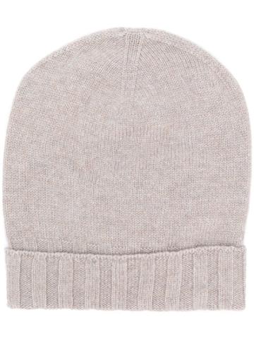 La Fileria For D'aniello Folded Beanie - Neutrals