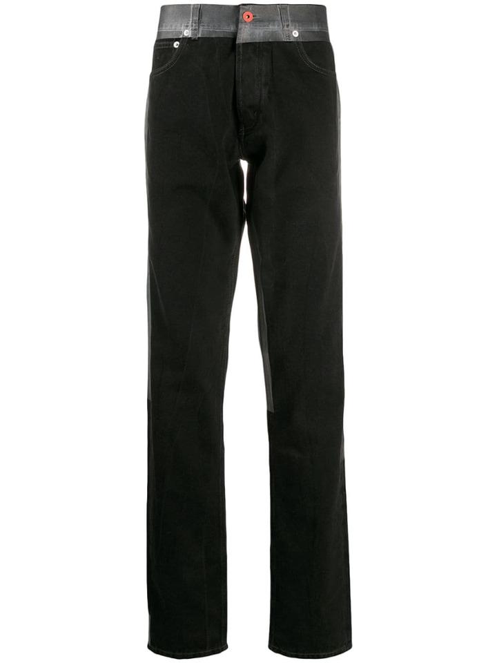 Heron Preston Contrast Panel Jeans - Black