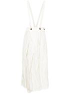 Song For The Mute Suspender Pleated Skirt - White