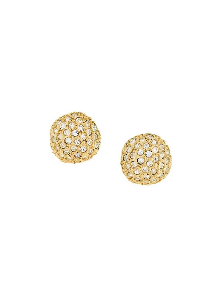 Yves Saint Laurent Vintage Large Stud Earrings - Metallic