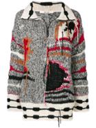 Damir Doma Colour-block Embroidered Sweater - Grey
