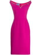 Prada Embellished Midi Dress - Pink