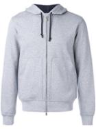 Brunello Cucinelli Zip Up Hoodie, Men's, Size: Large, Grey, Cotton/polyamide