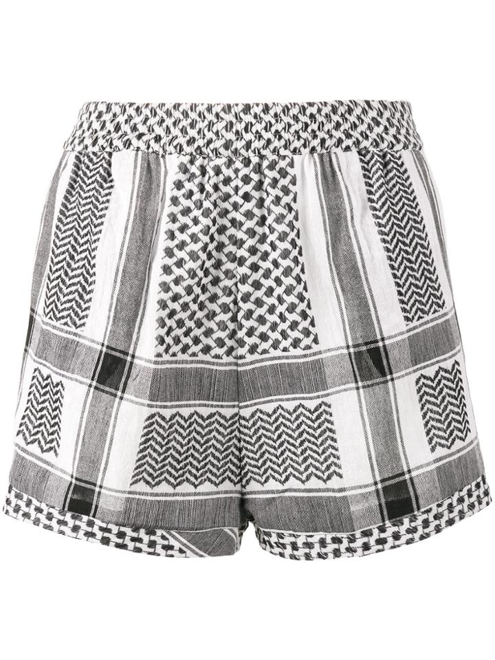 Cecilie Copenhagen Keffiyeh Short Shorts - Black
