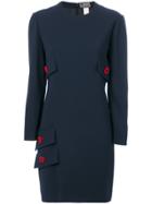 Versace Vintage Long-sleeve Dress - Blue