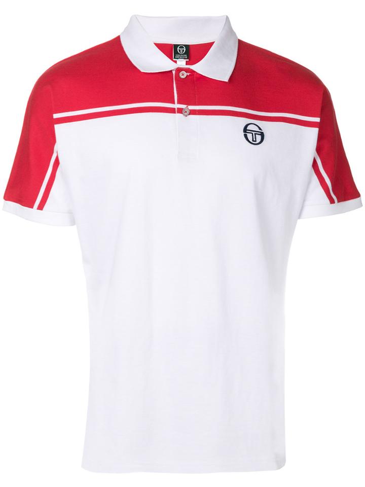 Sergio Tacchini Colour Block Polo Shirt - White