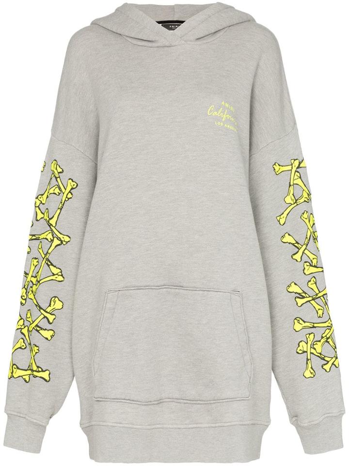 Amiri Oversized Logo Sleeve Hoodie - Grey