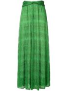 Missoni Zigzag Lamé Long Skirt - Green