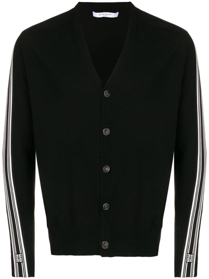 Givenchy Side Stripe Cardigan - Black