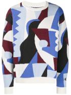 Napa By Martine Rose Jacquard Knit Jumper - Blue