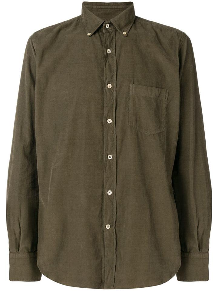 Glanshirt Glanshirt - Man - Velvet Shirt Pocket - Green