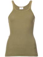 Re/done Ribbed Tank Top - Green