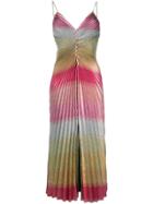 Marco De Vincenzo Gradient Effect Pleated Dress - Pink & Purple