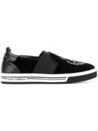 Dolce & Gabbana Crown Slip On Sneakers - Black