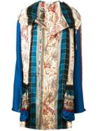 Pierre-louis Mascia Multi-print Coat - Blue