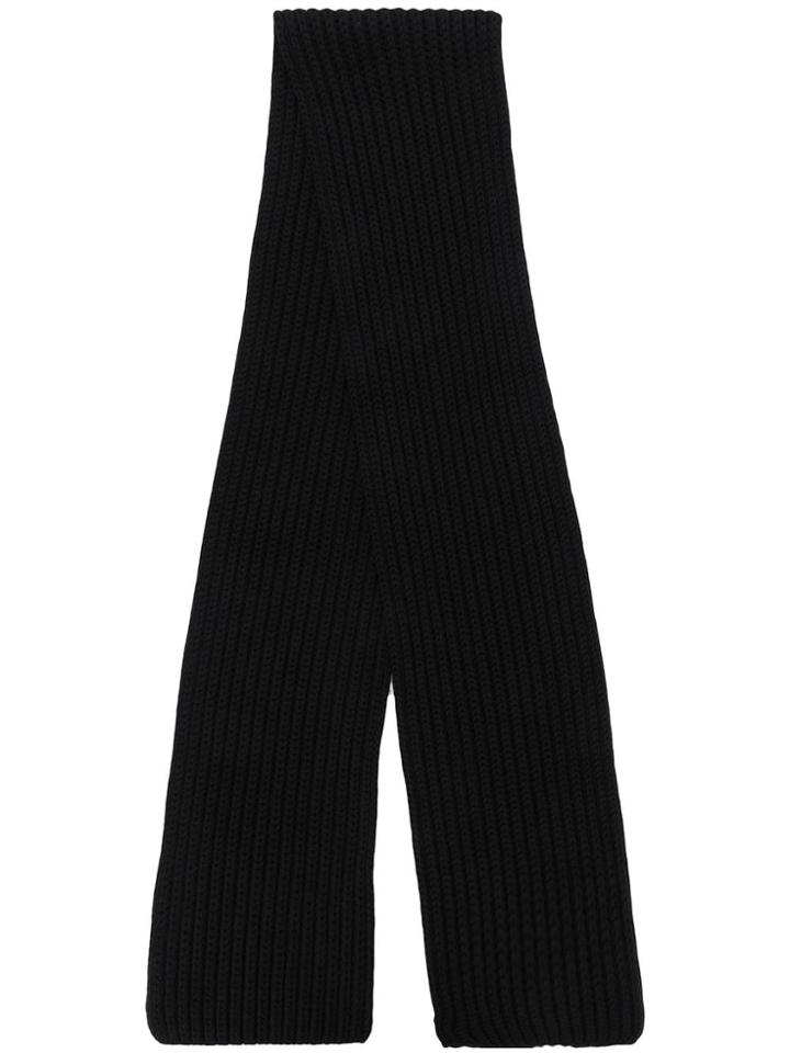 Neil Barrett Classic Ribbed Scarf - Black