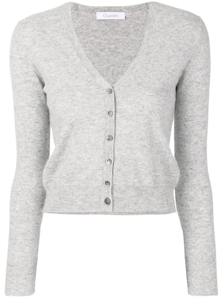 Cruciani Cropped Cardigan - Grey