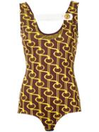 Prada Knitted Chain Bodysuit - Brown