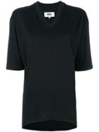 Mm6 Maison Margiela V-neck Fitted Top - Black