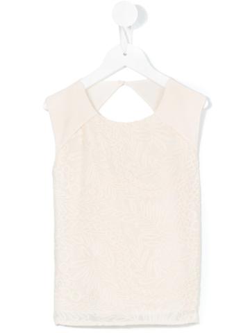 Carrèment Beau - Jacquard Top - Kids - Polyester/viscose - 2 Yrs, Nude/neutrals
