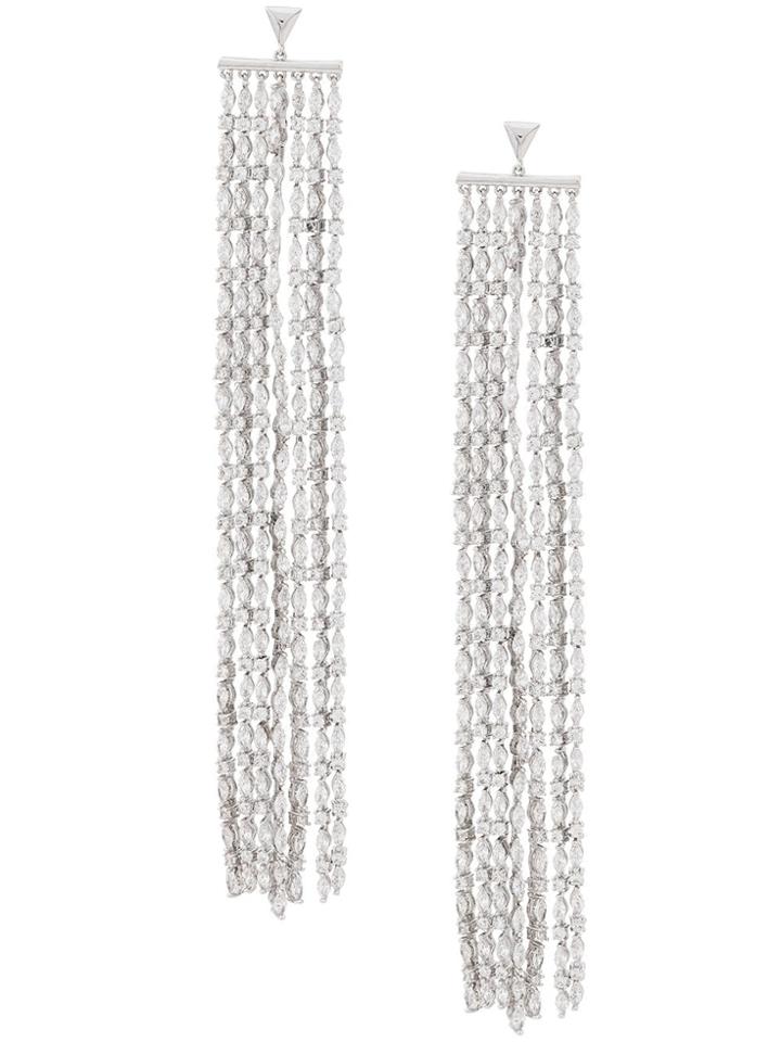 Fallon Monarch Waterfall Earrings - Silver