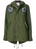 As65 Embroidered Sequin Parka - Green