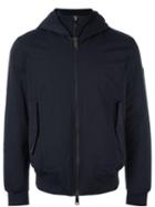 Armani Jeans Hooded Jacket, Men's, Size: 50, Blue, Polyester/cotton/polyamide